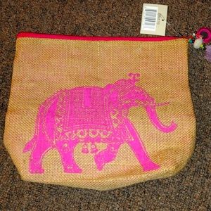 MUCHE ET MUCHETTE Elephant Jute Zipper Pouch